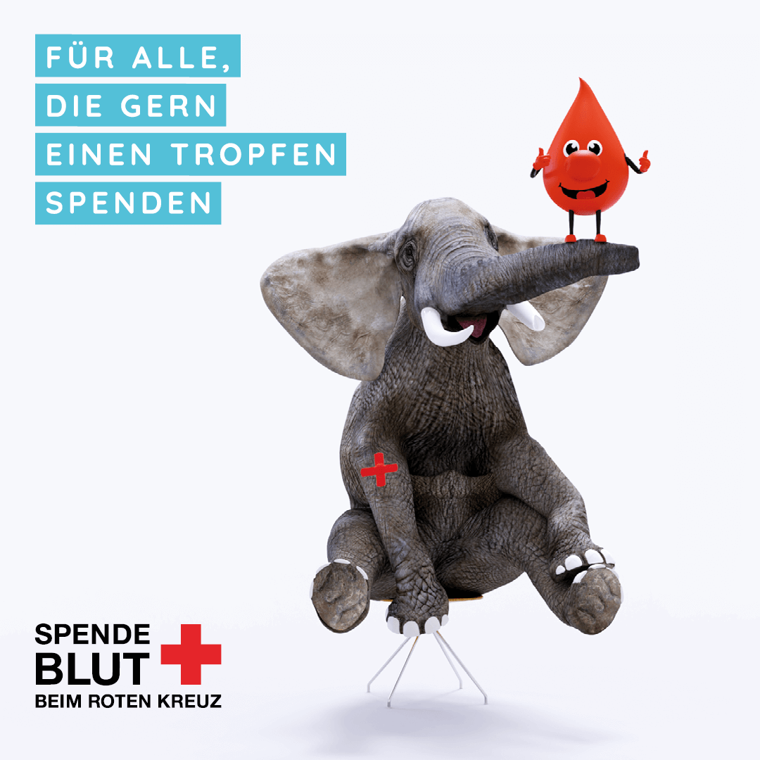 MPG_Elefant_DRK_Beitrag FB Insta Für alle, die gern einen Tropfen spenden.